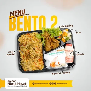 🟨 MENU BENTO 2 SIAP SAJI – FAVORIT WARGA BANDUNG 🍽️✨ Lagi cari menu aqiqah kekinian yang pra