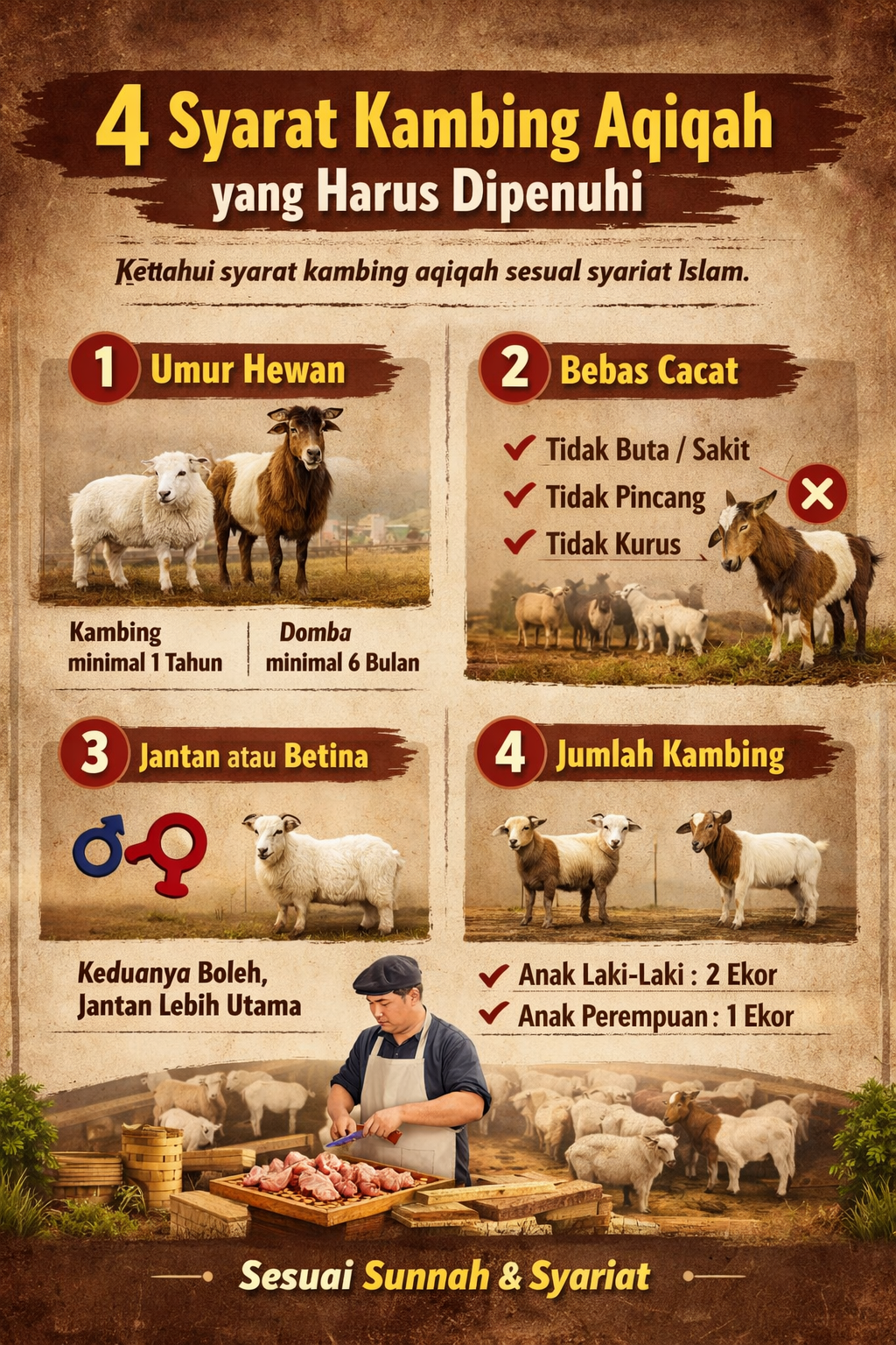 4 syarat aqiqah yang harus dipenuhi